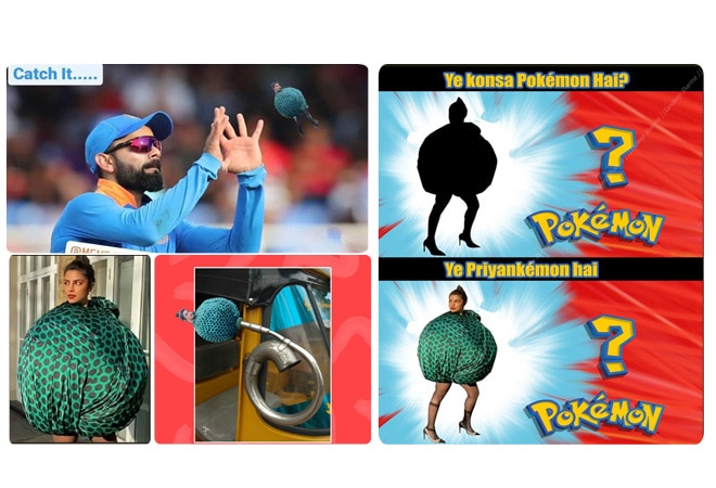 Priyankemon, sutli bomb, parachute: Netizens get creative over Priyanka Chopra's quirky ball-shaped dress