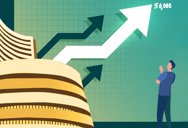 The 30-stock Sensex closed above the key 50,000-mark for the first time ever amid heavy buying by foreign funds and positive global cues. The 30-stock Sensex closed above the key 50,000-mark for the first time ever amid heavy buying by foreign funds and positive global cues.