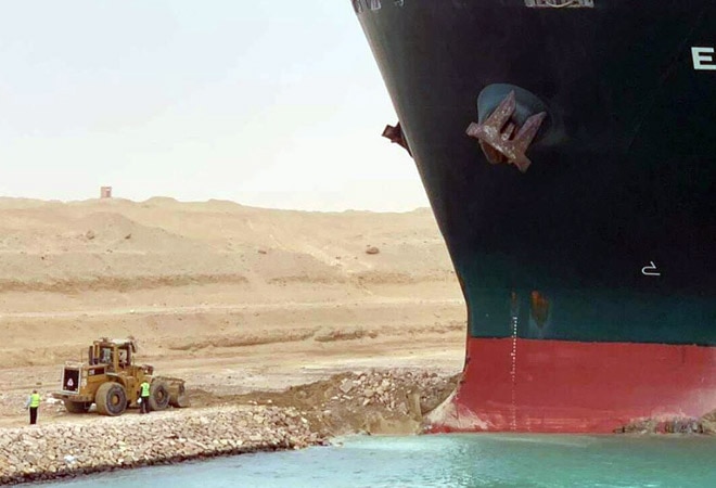 Due to the Suez Canal blockage, a major portion of global trade has to come to a standstill (Source: Twitter) Due to the Suez Canal blockage, a major portion of global trade has to come to a standstill (Source: Twitter)