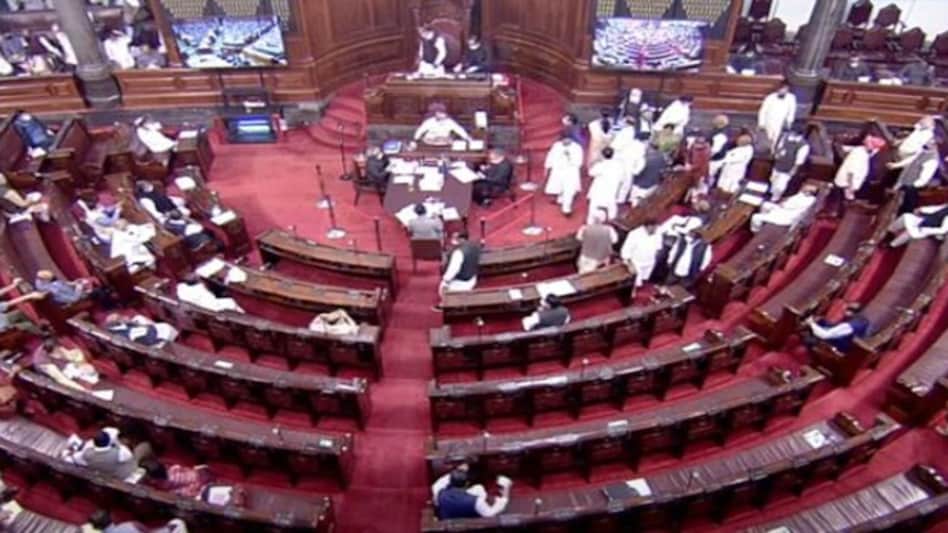 Rajya Sabha was adjourned twice on the first day of second part of Budget session, on March 8, 2021 as the opposition stuck to its demand for a discussion on rising fuel prices Rajya Sabha was adjourned twice on the first day of second part of Budget session, on March 8, 2021 as the opposition stuck to its demand for a discussion on rising fuel prices