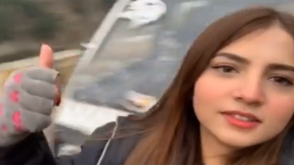 The short video shot by Dananeer Mobeen in the Nathaigali mountains of northern Pakistan and uploaded onto Instagram shows a group of youngsters enjoying themselves by a roadside The short video shot by Dananeer Mobeen in the Nathaigali mountains of northern Pakistan and uploaded onto Instagram shows a group of youngsters enjoying themselves by a roadside