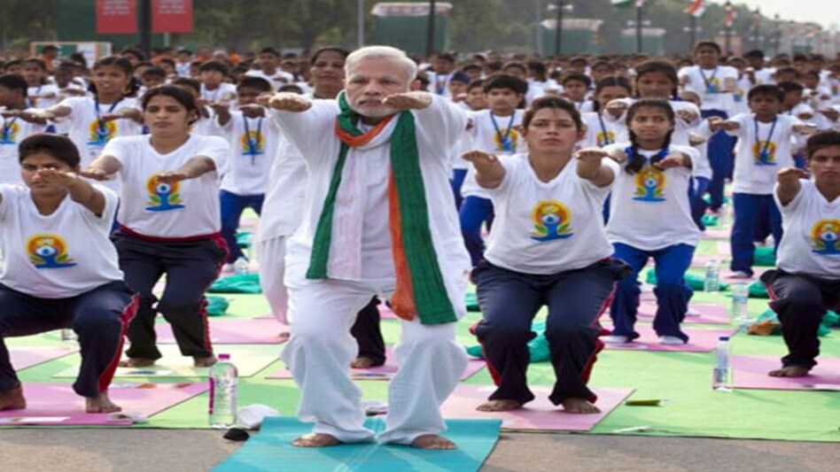 Narender Modi performing yoga Narender Modi performing yoga