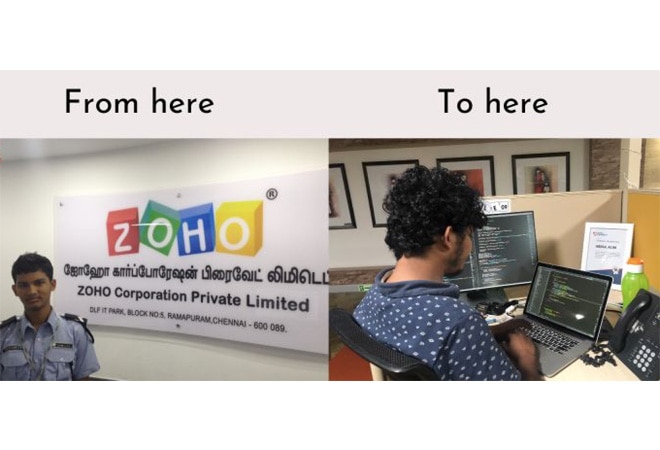 Abdul Alim joined as security guard and was hired as a tech officer Abdul Alim joined as security guard and was hired as a tech officer