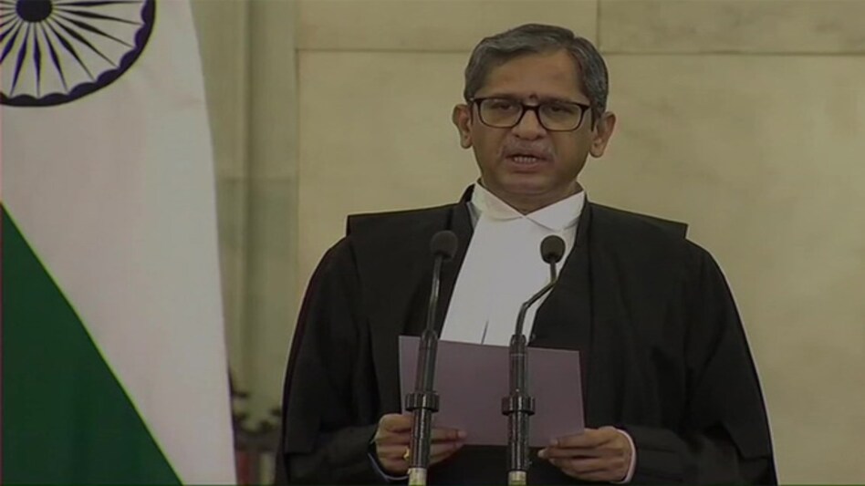 A notification regarding the appointment of Ramana as the Chief Justice of India was published by the Department of Justice, Ministry of Law & Justice on April 6 A notification regarding the appointment of Ramana as the Chief Justice of India was published by the Department of Justice, Ministry of Law & Justice on April 6
