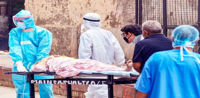 The hospital has run out of space to store corpses due to the recent COVID-19 surge across the state The hospital has run out of space to store corpses due to the recent COVID-19 surge across the state