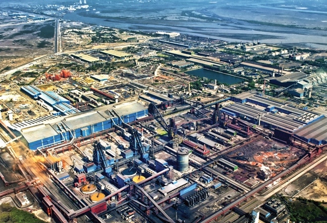 An aerial view of ArcelorMittal Nippon steel plant An aerial view of ArcelorMittal Nippon steel plant