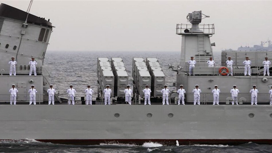 he Chinese Defence Ministry last week urged the US to restrain its front-line forces in the air and seas near China he Chinese Defence Ministry last week urged the US to restrain its front-line forces in the air and seas near China