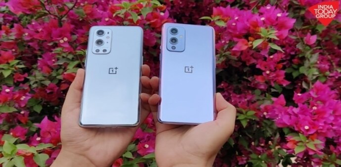 OnePlus 9 Pro (on the left) and OnePlus 9 (on the right) OnePlus 9 Pro (on the left) and OnePlus 9 (on the right)