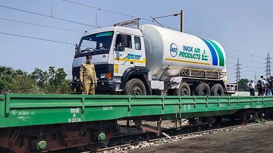 A signal free 'Green Corridor' was created by the Railways to enable swift transport of this Oxygen Express A signal free 'Green Corridor' was created by the Railways to enable swift transport of this Oxygen Express