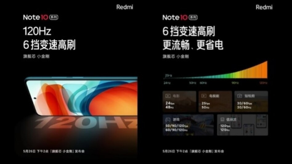 Redmi Note 10 series to feature 120Hz punch hole displays Redmi Note 10 series to feature 120Hz punch hole displays