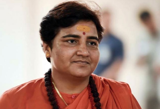 BJP MLA Pragya Thakur was not wearing a mask during her address BJP MLA Pragya Thakur was not wearing a mask during her address
