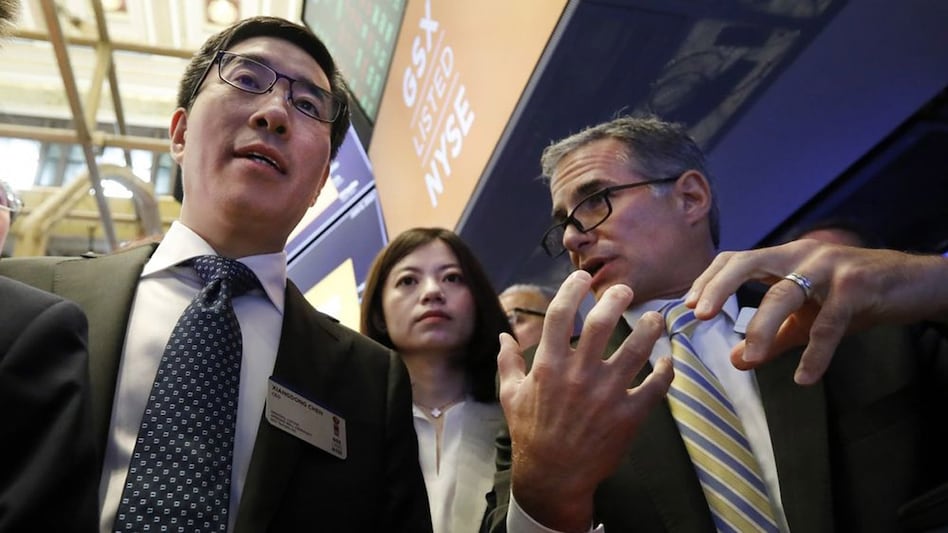 Larry Chen at the New York Stock Exchange in 2019. Photo: AP Larry Chen at the New York Stock Exchange in 2019. Photo: AP