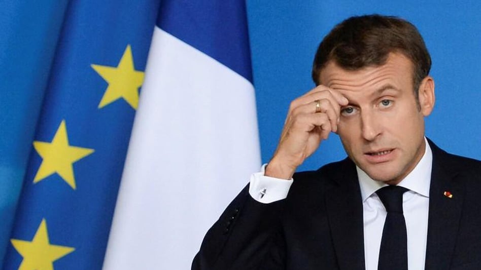 The presidential administration said there had been an attempt to strike Macron, but declined further comment The presidential administration said there had been an attempt to strike Macron, but declined further comment