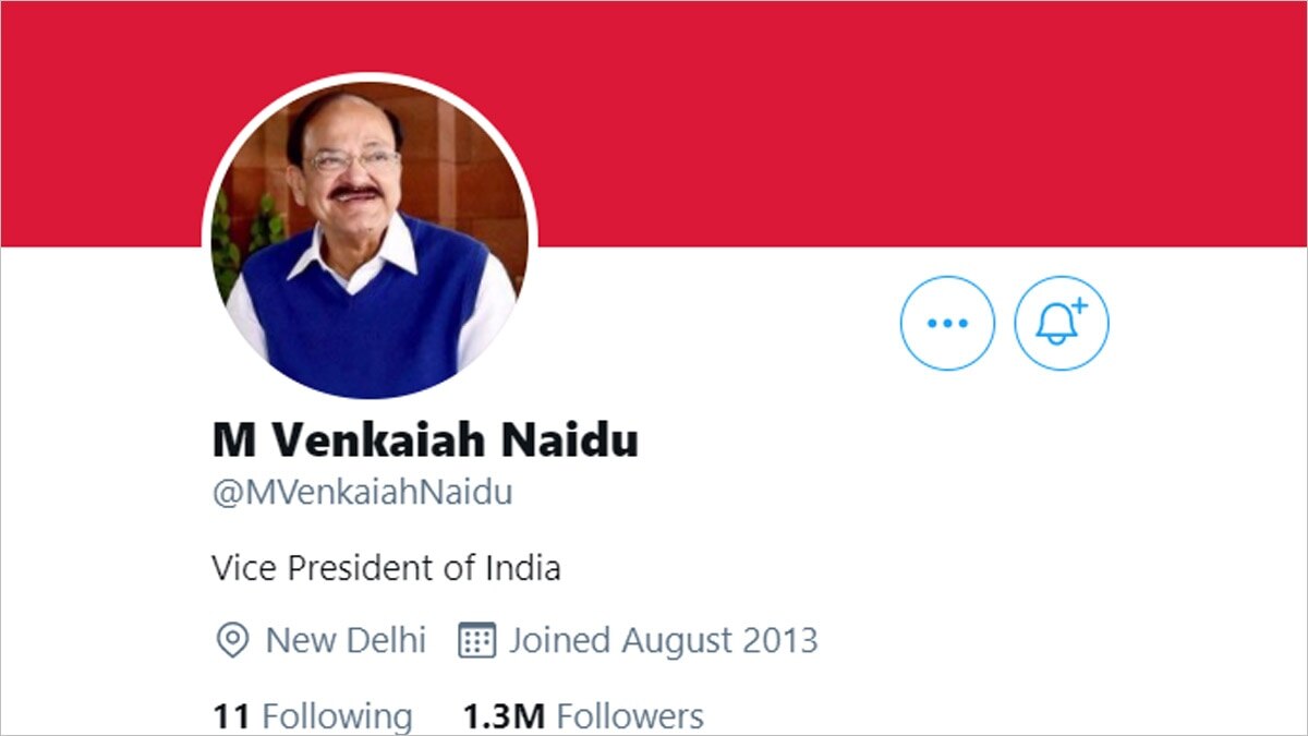 Twitter removes verified blue tick from Vice-President Venkaiah Naidu's personal handle
