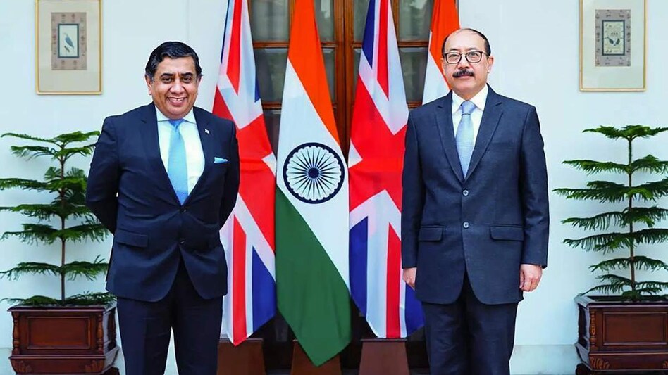 Foreign Secretary Harsh Vardhan Shringla meets Foreign Office Minister of State Lord Tariq Ahmad (Source: PTI) Foreign Secretary Harsh Vardhan Shringla meets Foreign Office Minister of State Lord Tariq Ahmad (Source: PTI)