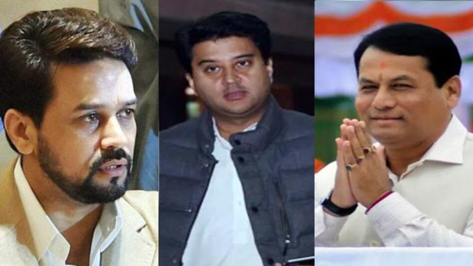 Anurag Thakur, Jyotiraditya Scindia and Sarbananda Sonowal will take oath today. Anurag Thakur, Jyotiraditya Scindia and Sarbananda Sonowal will take oath today.