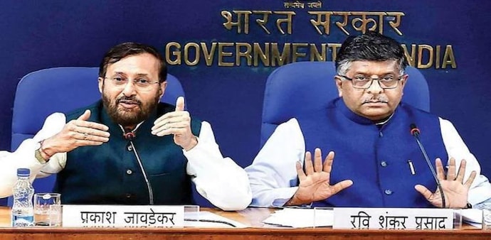 Prakash Javadekar (L) | Ravi Shankar Prasad (R) Prakash Javadekar (L) | Ravi Shankar Prasad (R)