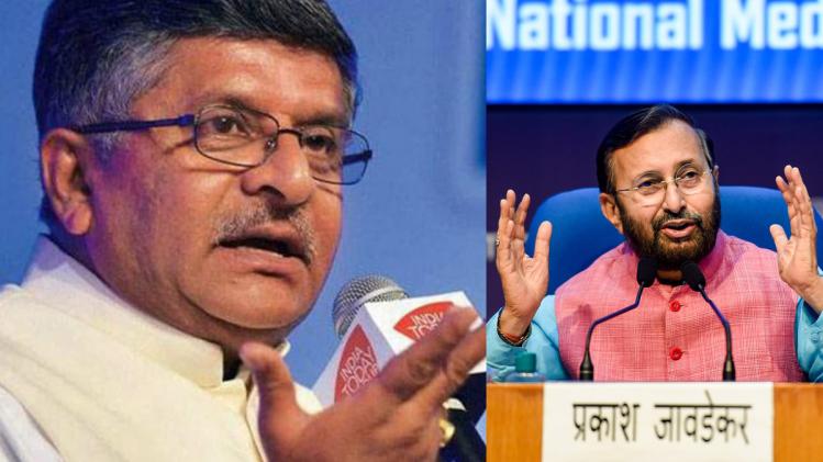 Cabinet reshuffle: Union ministers Ravi Shankar Prasad, Prakash Javadekar resign
