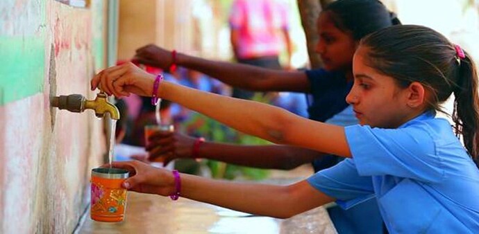 Provision of tap water has been made in 6.85 lakh schools and 6.80 lakh anganwadi centres. Provision of tap water has been made in 6.85 lakh schools and 6.80 lakh anganwadi centres.