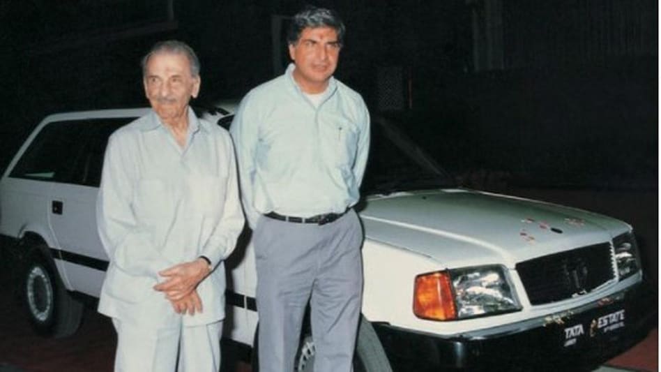 Ratan Tata with JRD Tata (Image: Ratan Tata Instagram) Ratan Tata with JRD Tata (Image: Ratan Tata Instagram)