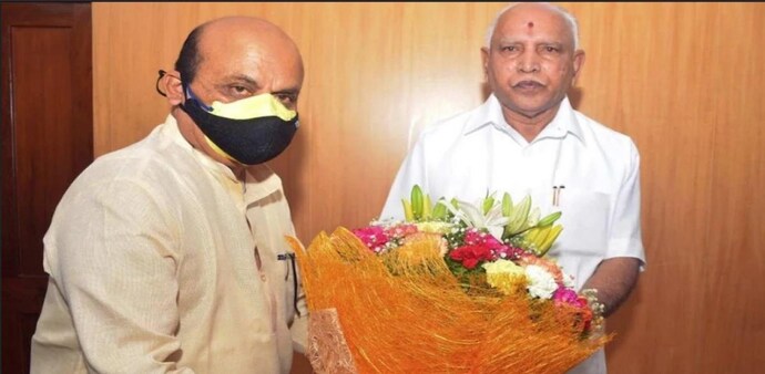 New Karnataka CM Basavaraj Bommai with former CM BS Yediyurappa New Karnataka CM Basavaraj Bommai with former CM BS Yediyurappa