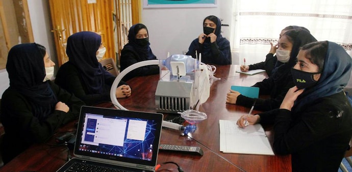 The team, made up of girls and women as young as 14, has been heralded for winning international awards for its robots The team, made up of girls and women as young as 14, has been heralded for winning international awards for its robots