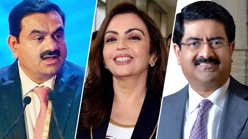 Gautam Adani, Nita Ambani and Kumar Mangalam Birla Gautam Adani, Nita Ambani and Kumar Mangalam Birla