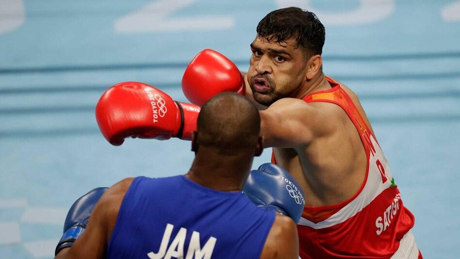 Satish sustained two cuts during his pre-quarterfinal showdown against Jamaica's Ricardo Brown (Source: PTI) Satish sustained two cuts during his pre-quarterfinal showdown against Jamaica's Ricardo Brown (Source: PTI)