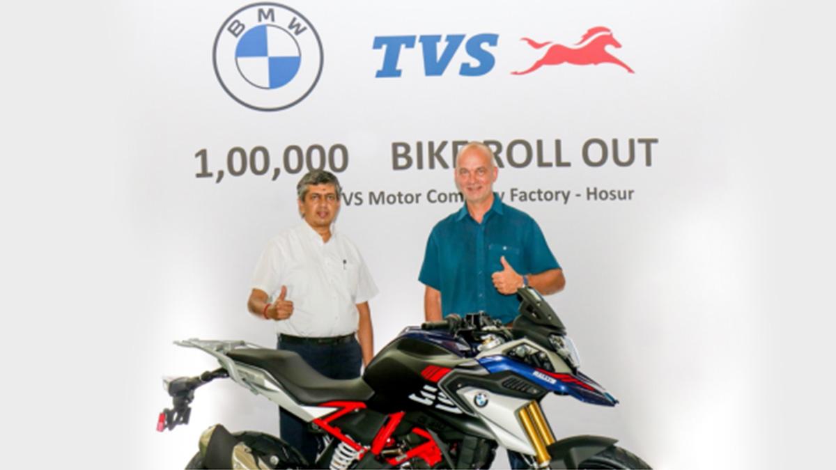 TVS Motor Company CEO and Director, KN Radhakrishnan and Head of Urban Mobility Products at BMW Motorrad, Rainer Baumel were present during the event TVS Motor Company CEO and Director, KN Radhakrishnan and Head of Urban Mobility Products at BMW Motorrad, Rainer Baumel were present during the event