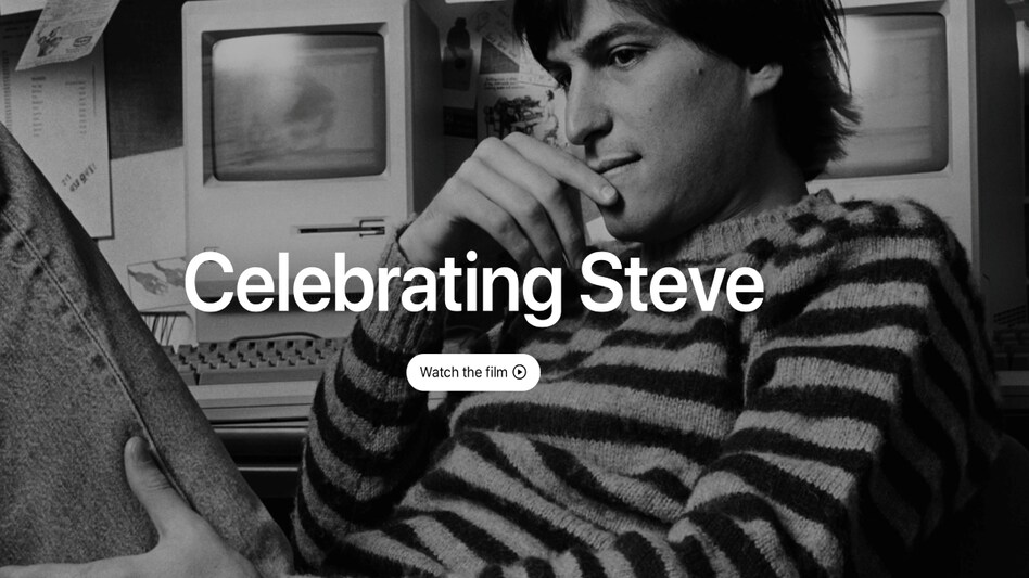 Adorned with a slide show of images of Steve, the homepage also has an official video beautifully capturing the iconic moments of his life. Adorned with a slide show of images of Steve, the homepage also has an official video beautifully capturing the iconic moments of his life.