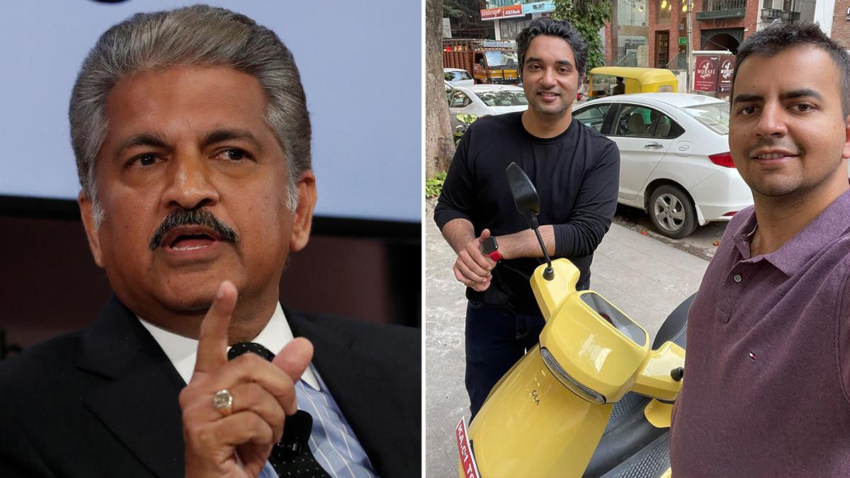 Anand Mahindra and Bhavish Agarwal Anand Mahindra and Bhavish Agarwal