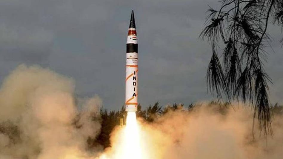 The Agni-5 missile uses a three-stage solid fuelled engine and is 17 metre tall and 2 metre wide The Agni-5 missile uses a three-stage solid fuelled engine and is 17 metre tall and 2 metre wide