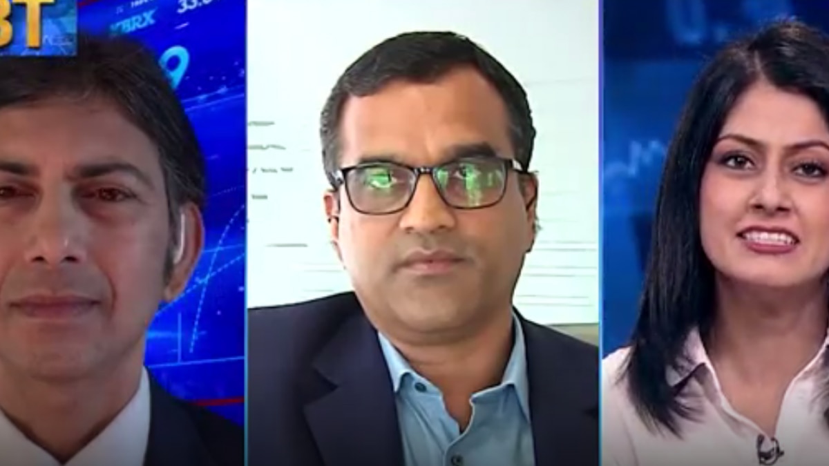 Business Today TV's Udayan Mukherjee (left) and Aabha Bakaya (right) during an interview with ace investor Madhu Kela. Photo: Video Grab Business Today TV's Udayan Mukherjee (left) and Aabha Bakaya (right) during an interview with ace investor Madhu Kela. Photo: Video Grab