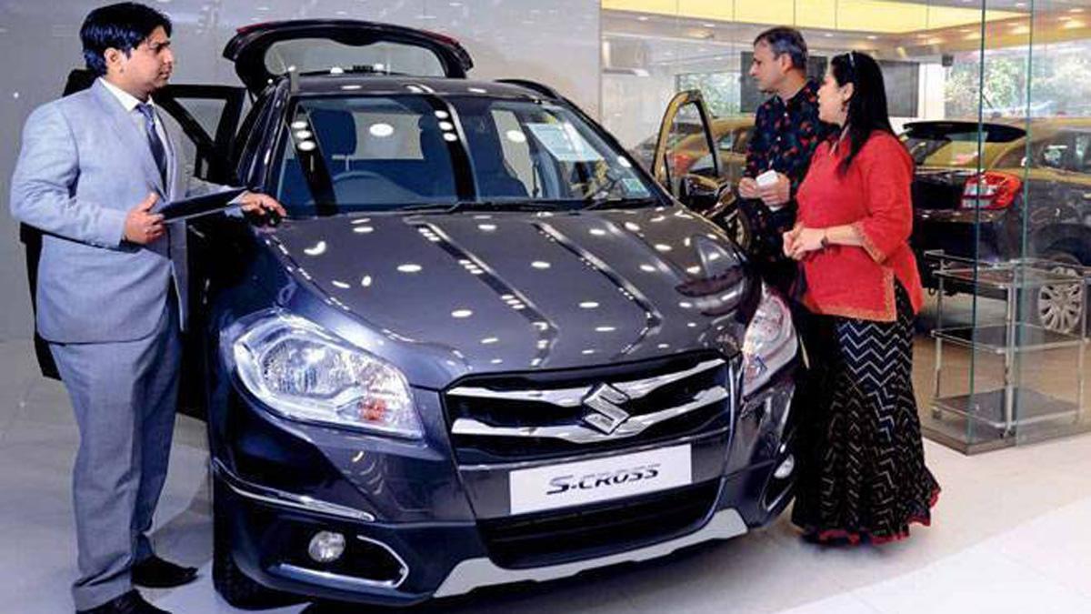 Sales volume declined by over 3 per cent to 3,79,541 units from 3,93,130 units in the year-ago quarter. Sales volume declined by over 3 per cent to 3,79,541 units from 3,93,130 units in the year-ago quarter.