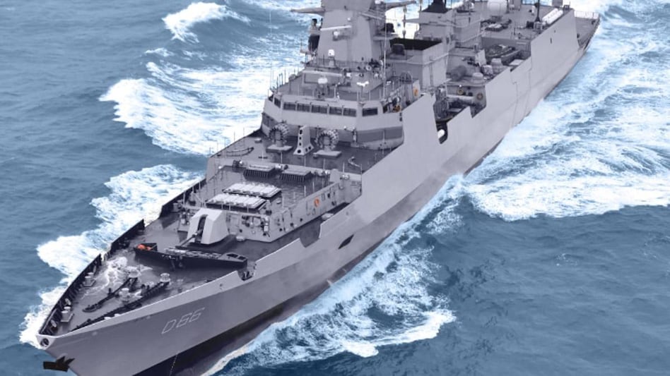 "Visakhapatnam - first of the indigenous P15B stealth guided-missile destroyers being built at Mazagon Dock, Mumbai delivered to Indian Navy on October 28, 2021," the Indian Navy said. "Visakhapatnam - first of the indigenous P15B stealth guided-missile destroyers being built at Mazagon Dock, Mumbai delivered to Indian Navy on October 28, 2021," the Indian Navy said.