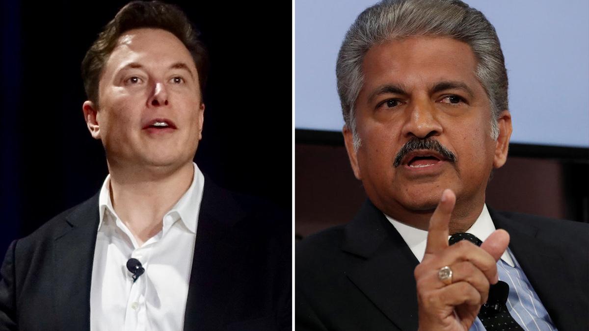 Mahindra Group chairperson Anand Mahindra and Tesla CEO Elon Musk Mahindra Group chairperson Anand Mahindra and Tesla CEO Elon Musk