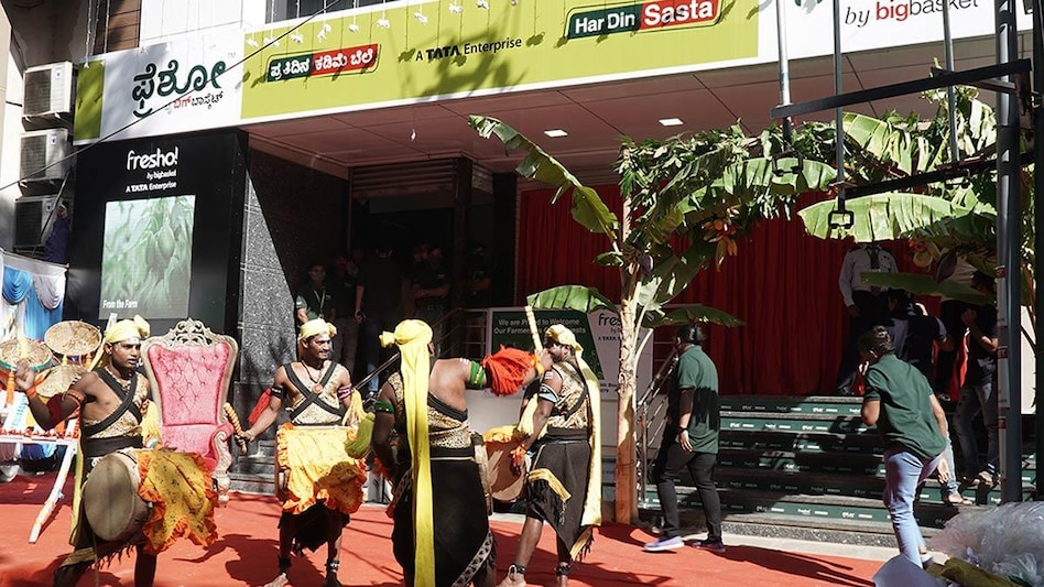 The store was inaugurated by three farmers who are a part of BigBasket's 'Farmer Connect' programme. The store was inaugurated by three farmers who are a part of BigBasket's 'Farmer Connect' programme.
