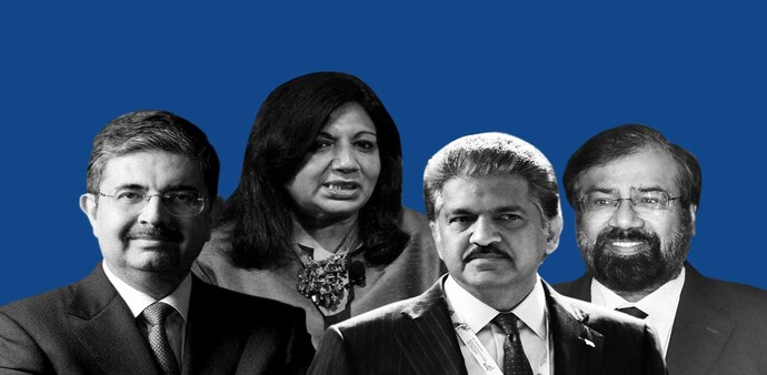 Uday Kotak, Kiran Mazumdar-Shaw, Anand Mahindra and Harsh Goenka (Image: Mohsin Shaikh) Uday Kotak, Kiran Mazumdar-Shaw, Anand Mahindra and Harsh Goenka (Image: Mohsin Shaikh)