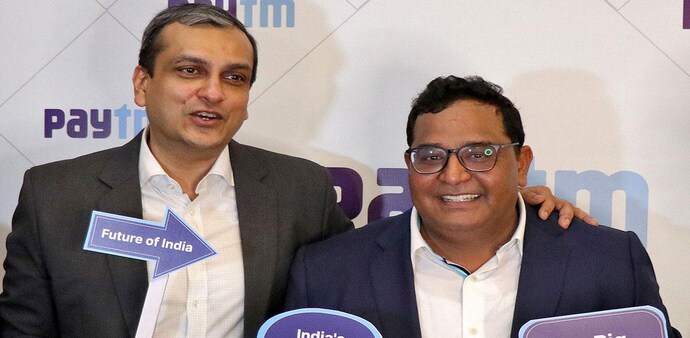 Paytm founder and CEO Vijay Shekhar Sharma along with President and Group CFO Madhur Deora Paytm founder and CEO Vijay Shekhar Sharma along with President and Group CFO Madhur Deora