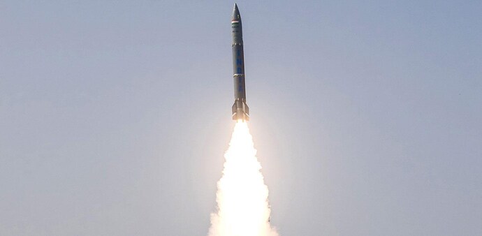 The missile is powered with solid propellant rocket motor and many new technologies. (Photo: DRDO) The missile is powered with solid propellant rocket motor and many new technologies. (Photo: DRDO)