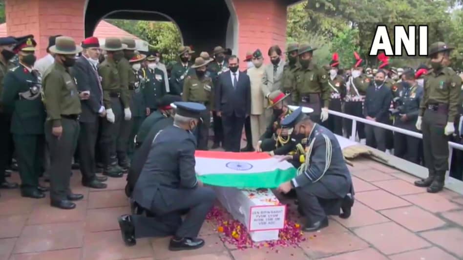 CDS General Rawat laid to rest at Brar Square crematorium at Delhi cantonment. CDS General Rawat laid to rest at Brar Square crematorium at Delhi cantonment.