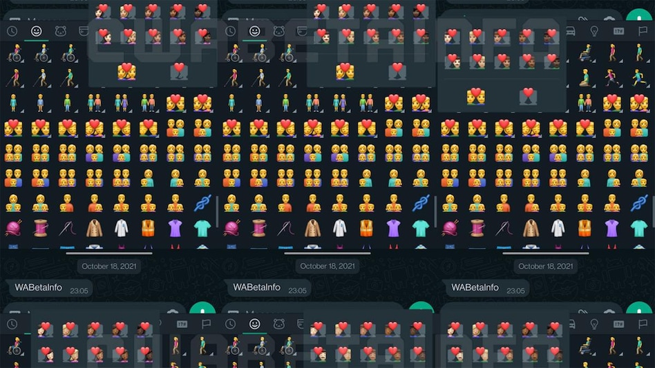 The new combinations that can be customised for couple emojis on WhatsApp (Photo: WABetaInfo) The new combinations that can be customised for couple emojis on WhatsApp (Photo: WABetaInfo)