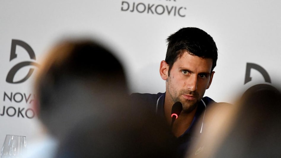 Novak Djokovic speaks during a news conference in Belgrade, Serbia. (Photo: Reuters) Novak Djokovic speaks during a news conference in Belgrade, Serbia. (Photo: Reuters)