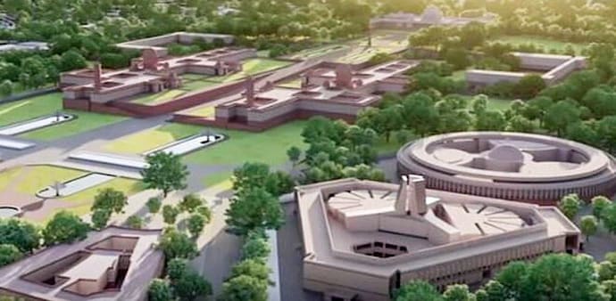Along the Rajpath, the new red granite walkways spreading 1,10,457 sqm have been created, replacing bajri sand that lined the ground earlier. Along the Rajpath, the new red granite walkways spreading 1,10,457 sqm have been created, replacing bajri sand that lined the ground earlier.