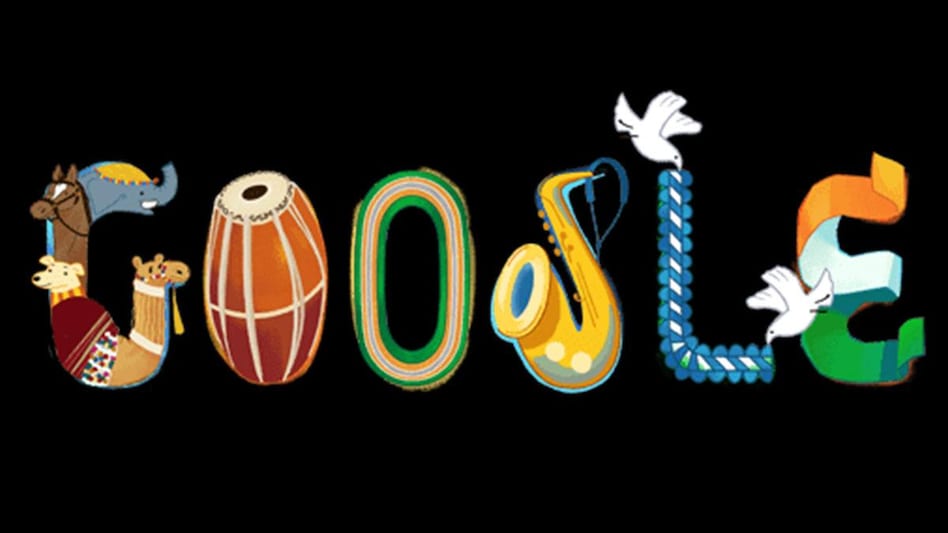Google Doodle pays tribute to Republic Day 2022 ceremonial parade, displays India's rich cultural heritage. Google Doodle pays tribute to Republic Day 2022 ceremonial parade, displays India's rich cultural heritage.