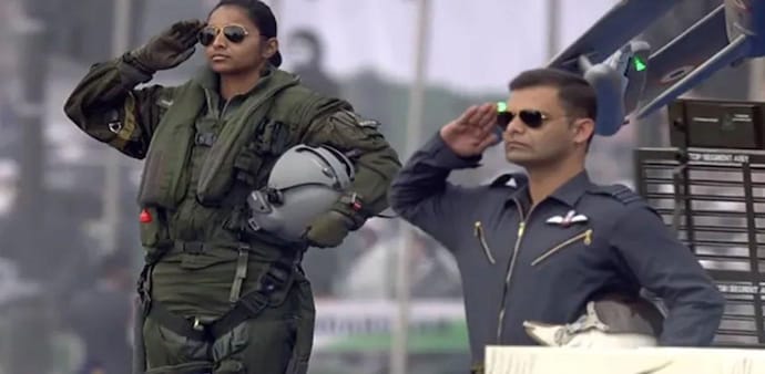Shivangi Singh, India's first woman Rafale fighter jet pilot part of IAF's Republic Day tableau. (Photo: ANI) Shivangi Singh, India's first woman Rafale fighter jet pilot part of IAF's Republic Day tableau. (Photo: ANI)