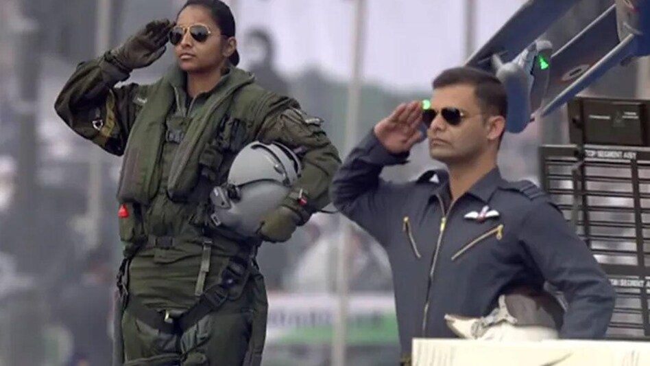 Shivangi Singh, India's first woman Rafale fighter jet pilot part of IAF's Republic Day tableau. (Photo: ANI) Shivangi Singh, India's first woman Rafale fighter jet pilot part of IAF's Republic Day tableau. (Photo: ANI)