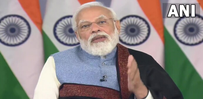 PM Modi during the meeting with states over COVID situation. PM Modi during the meeting with states over COVID situation.