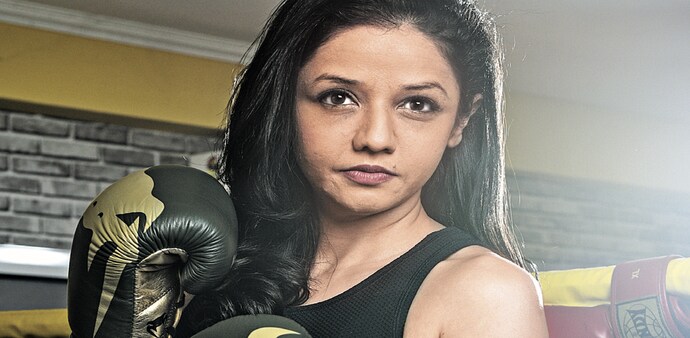 Divya Jain, who has been boxing for the past two-and-a-half years, set up a ring at home in 2020 due to the pandemic Divya Jain, who has been boxing for the past two-and-a-half years, set up a ring at home in 2020 due to the pandemic