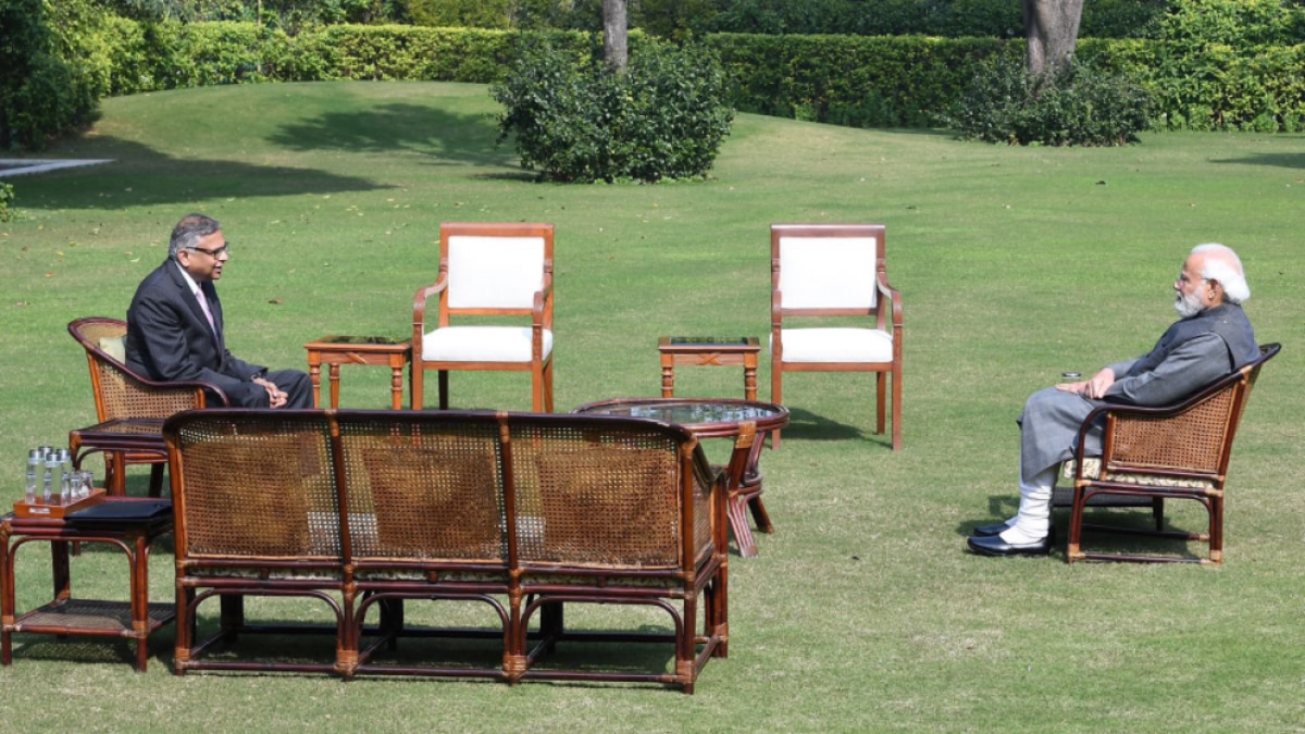 N Chandrasekaran, the Chairman of Tata Sons called on PM Modi. (Photo: PMO) N Chandrasekaran, the Chairman of Tata Sons called on PM Modi. (Photo: PMO)